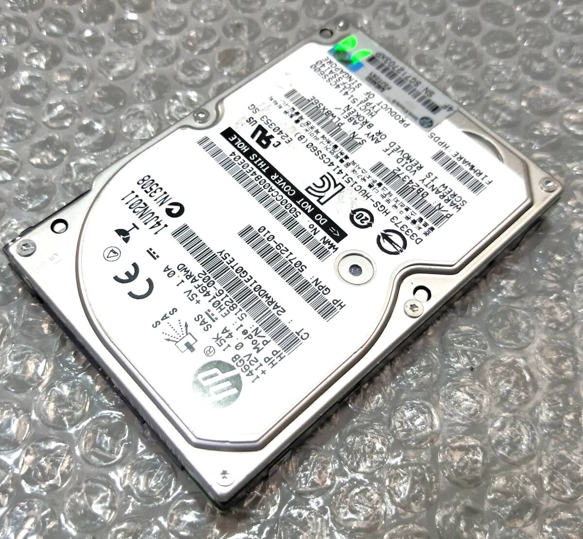 【中古パーツ】 2.5インチ HP EH0146FARWD 15K SAS 146GB HDD 正常品 1台■ SAS 2619拍卖
