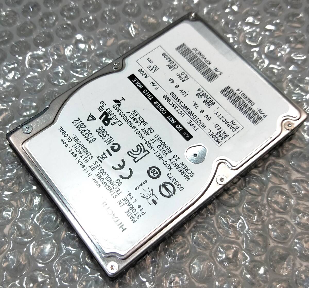 【中古パーツ】 2.5インチ HGST HUC109090CSS600 10K SAS 900GB HDD 正常品 1台■ SAS 2283拍卖