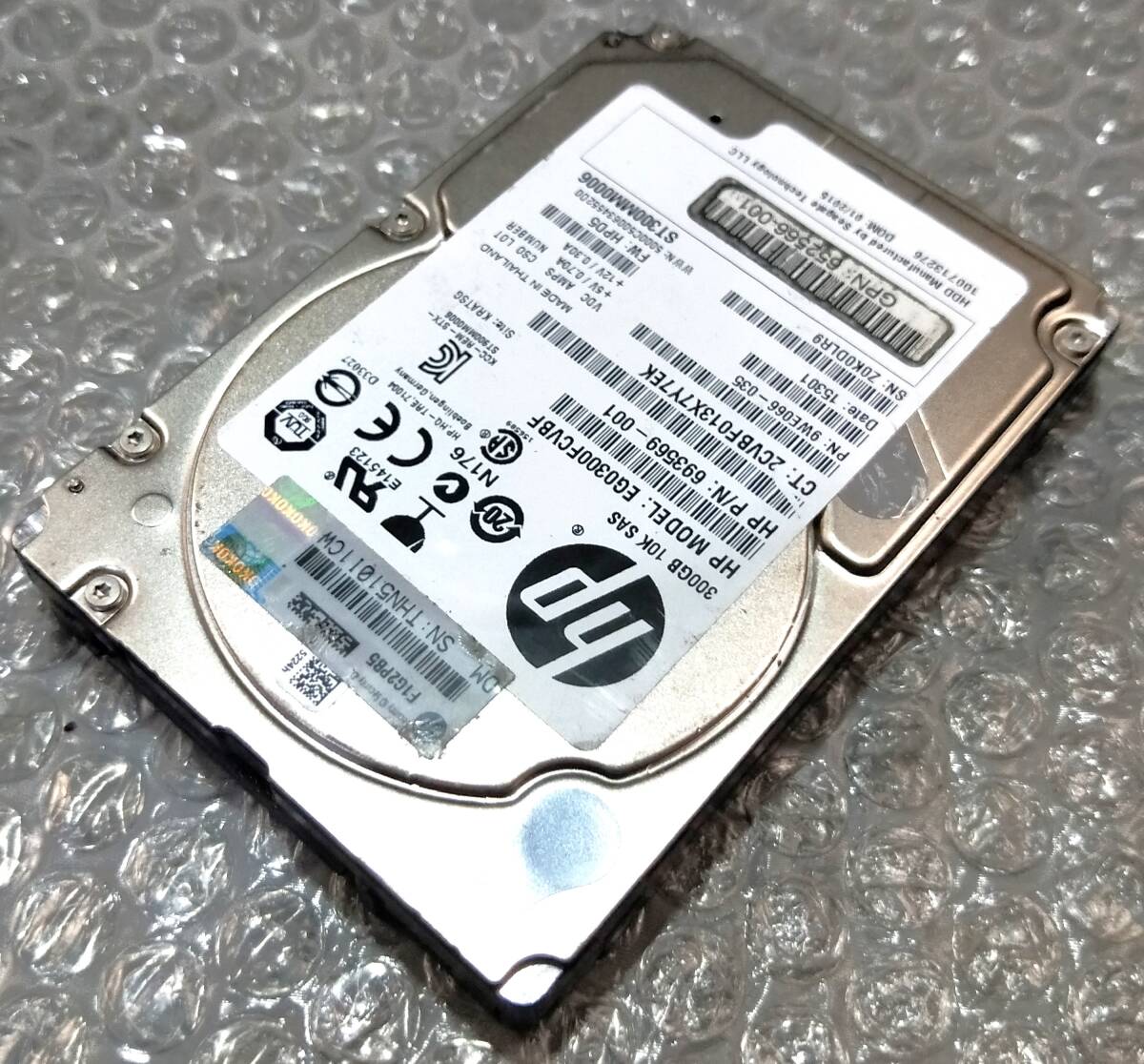 【中古パーツ】 2.5インチ HP EG0300FCVBF 10K SAS 300GB HDD 正常品 1台■ SAS 2648拍卖
