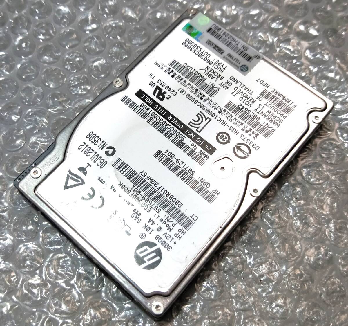 【中古パーツ】 2.5イン HP EG03300FBDDR 10K SAS 300GB HDD 正常品 1台■ SAS 2532拍卖