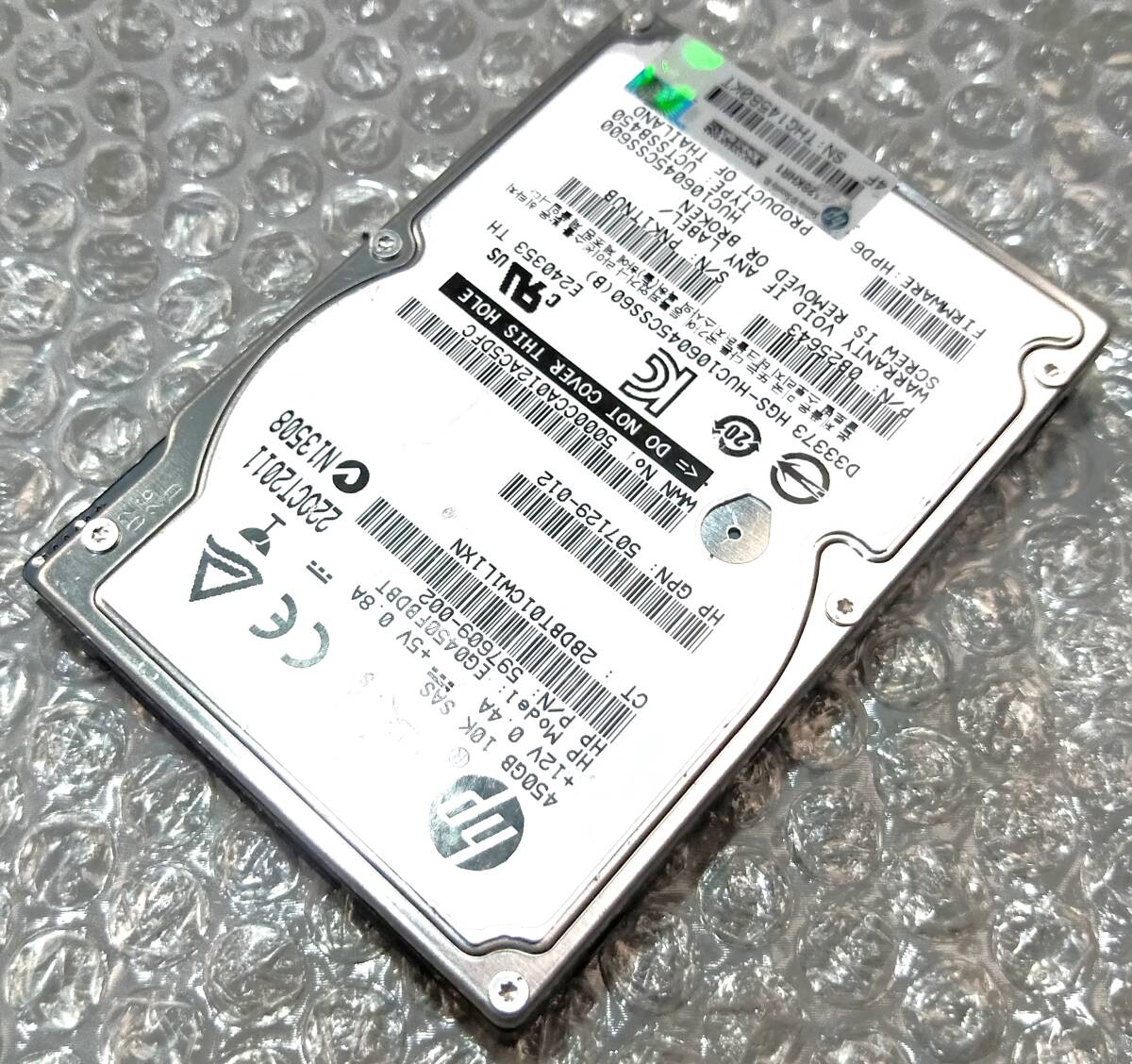 【中古パーツ】 2.5インチ HP EG0450FBCBT 15K SAS 450GB HDD 正常品 1台■ SAS 2628拍卖