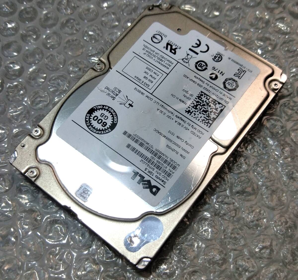 【中古パーツ】 2.5イン DELL ST9600205SS 10K.5 SAS 600GB HDD 正常品 1台■ SAS 2535拍卖