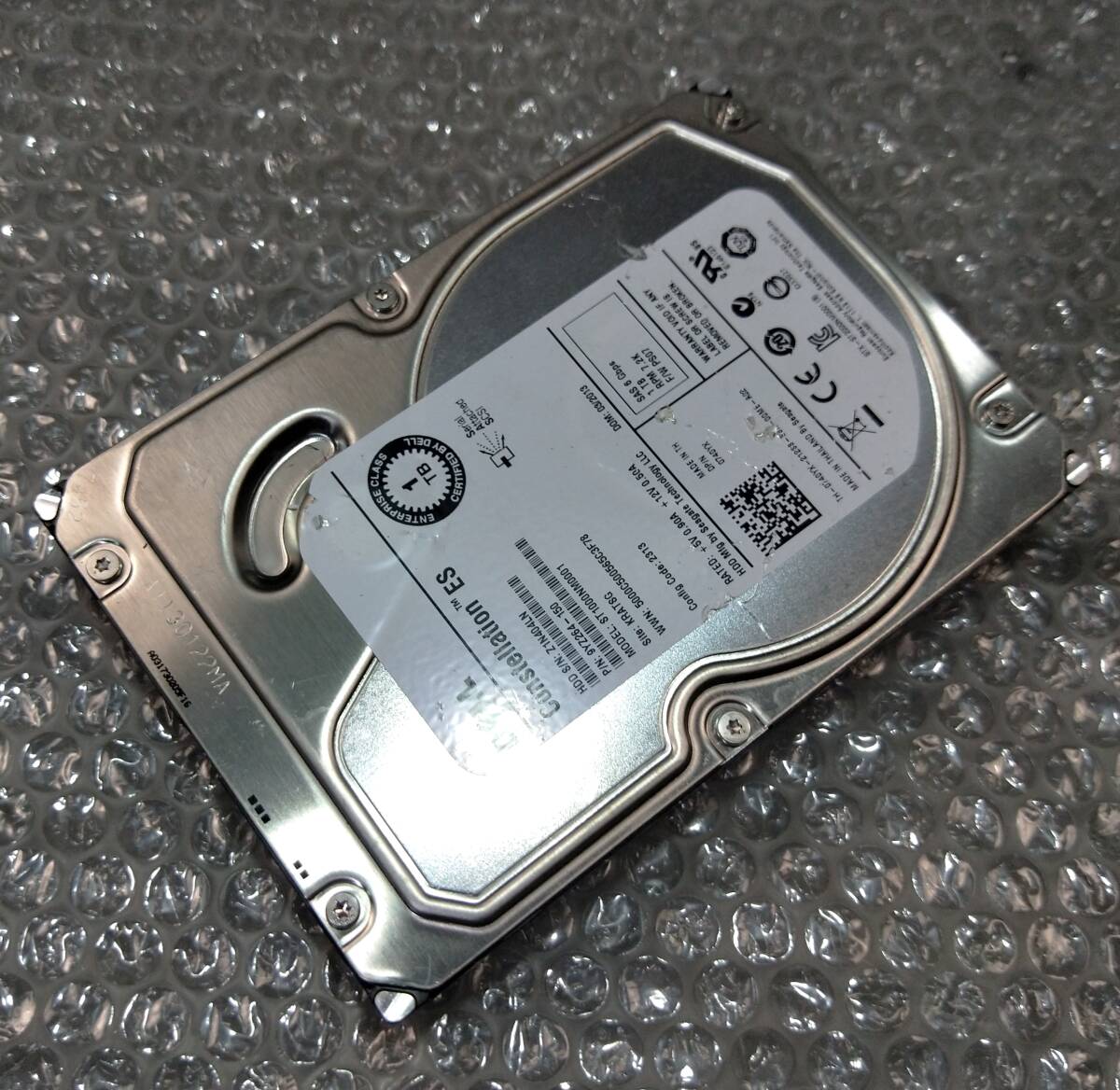 【中古パーツ】 3.5インチ DELL ST1000NM0001 7.2K SAS 1000GB HDD 正常品 1台■ SAS 2009拍卖