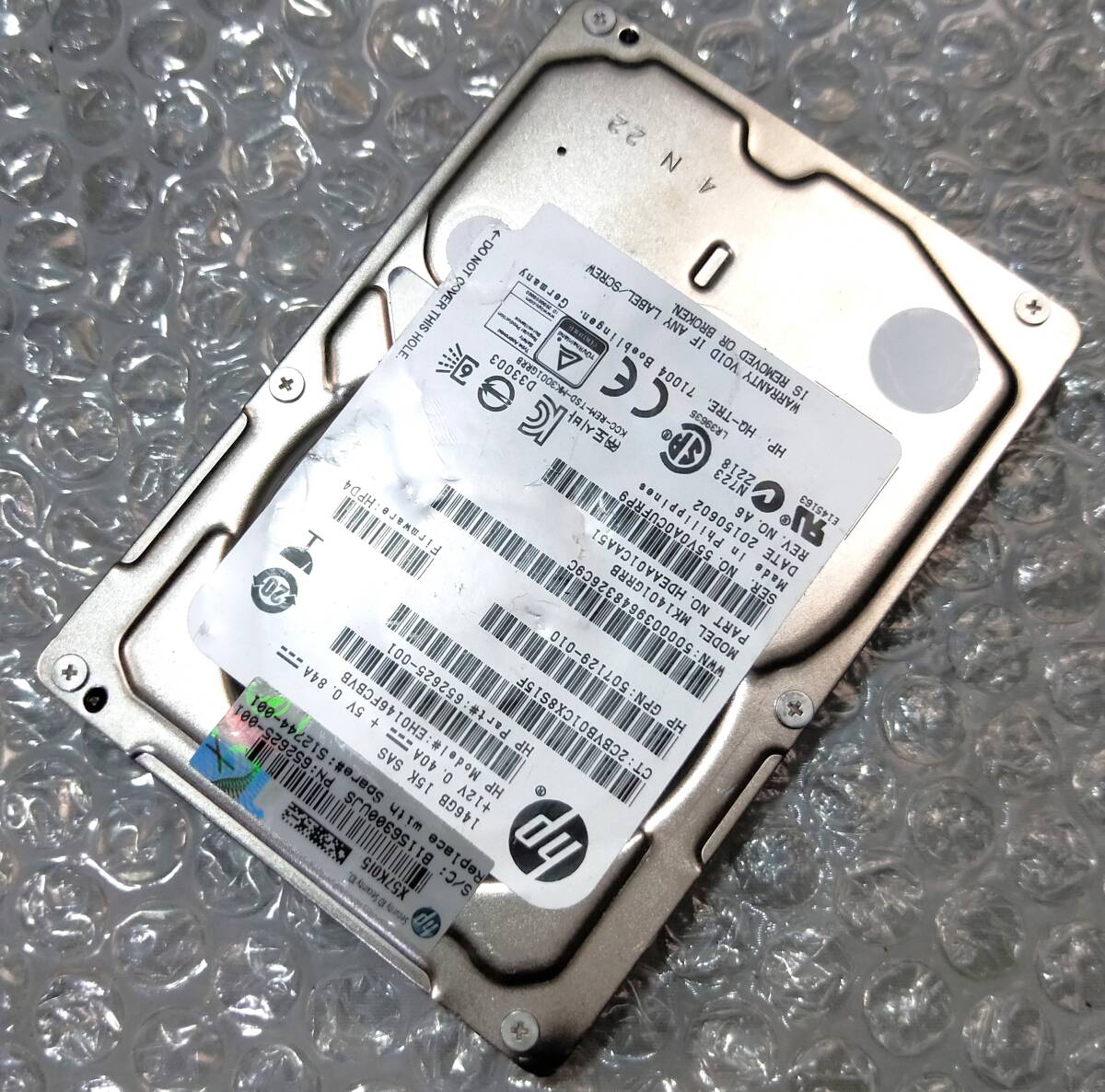 【中古パーツ】 2.5イン HP MK1401GRRB 15K SAS 146GB HDD 正常品 1台■ SAS 2542拍卖
