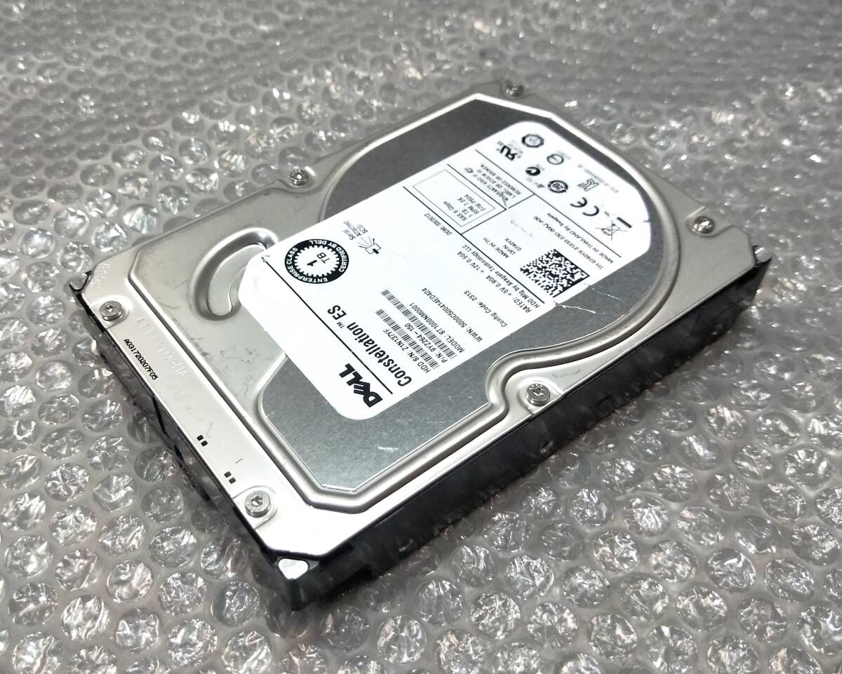 【中古パーツ】 3.5インチ DELL ST1000NM0001 7.2K SAS 1000GB HDD 正常品 1台■ SAS 2108拍卖