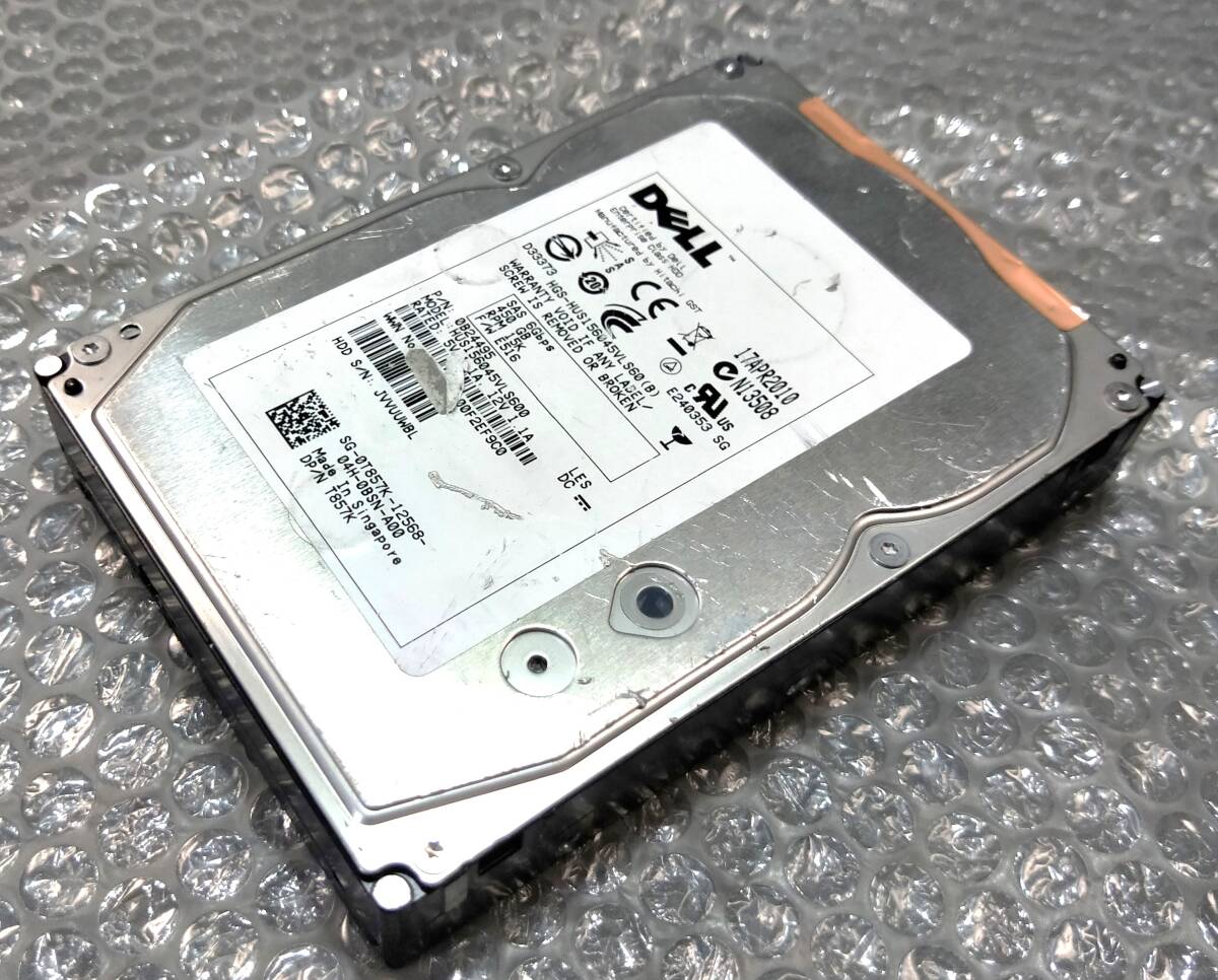 【中古パーツ】 3.5インチ DELL HUS156045VLS600 15K SAS 450GB HDD 正常品 1台■ SAS 2056拍卖