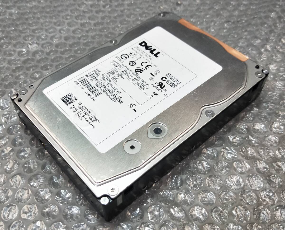【中古パーツ】 3.5インチ DELL HGS-HUS156045VLS60(B) 15K SAS 450GB HDD 正常品 1台■ SAS 2149拍卖