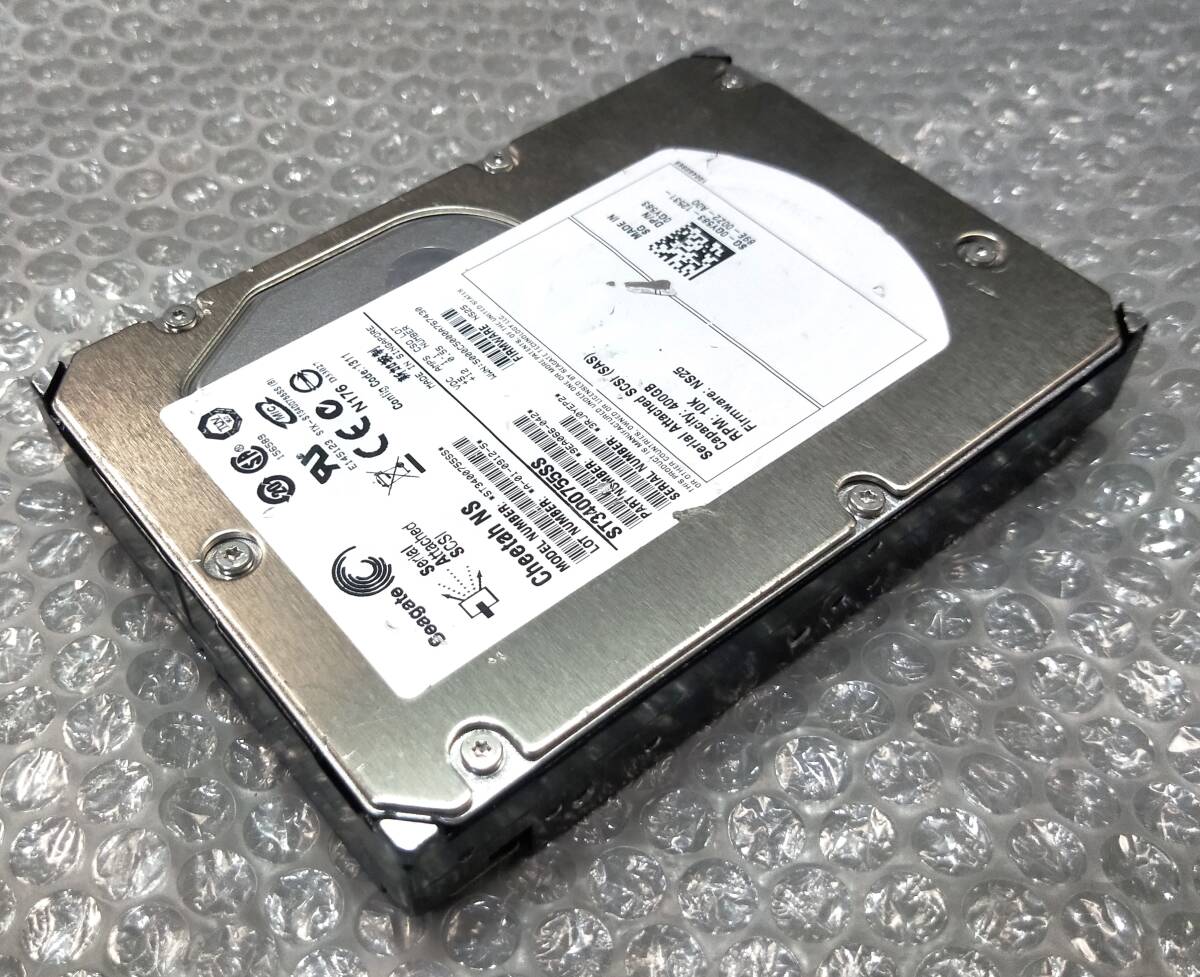 【中古パーツ】 3.5インチ Seagate ST3400755SS 10K SAS 400GB HDD 正常品 1台■ SAS 2098拍卖