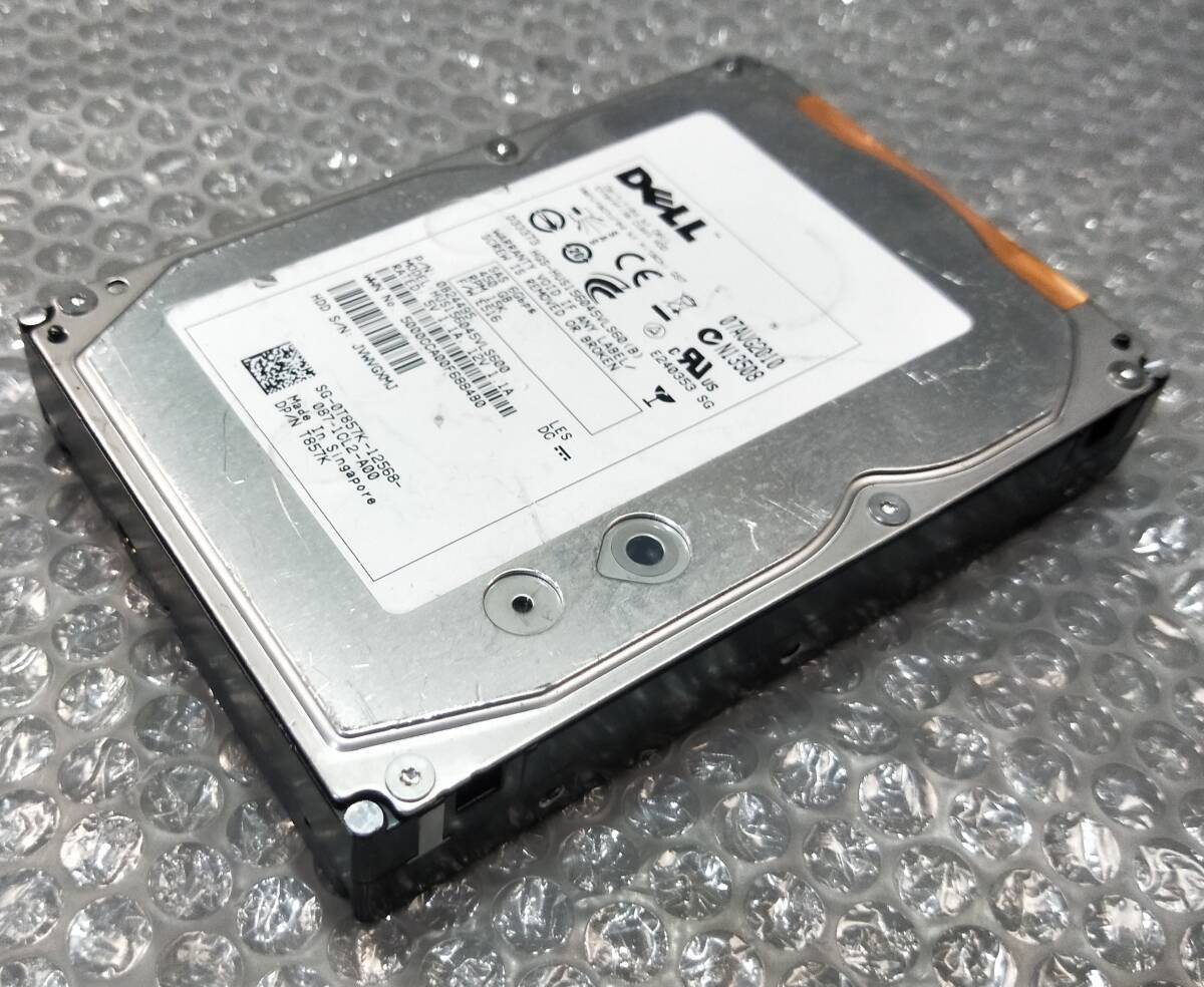 【中古パーツ】 3.5インチ DELL HGS-HUS156045VLS60(B) 15K SAS 450GB HDD 正常品 1台■ SAS 2097拍卖