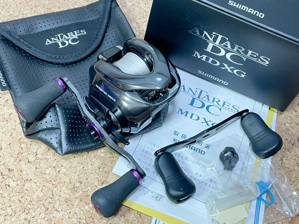 ★即決!稀少 シマノ 18 アンタレス DC MD XG 右巻き モンスタードライブ ハンドルカスタム 美品!箱・袋・説明書付きSHIMANO ANTARES ★拍卖