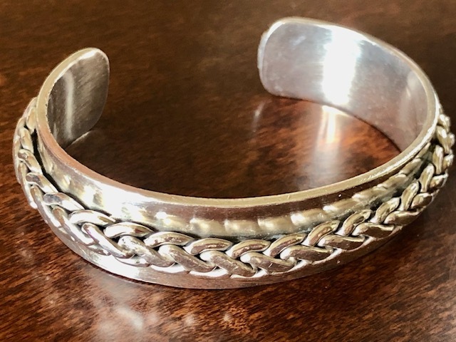 送料185円~ PHILIPPE AUDIBERT フィリップオーディベール  バングル ロープ編みバングル チェーン 縄 シルバー ブレスレット拍卖