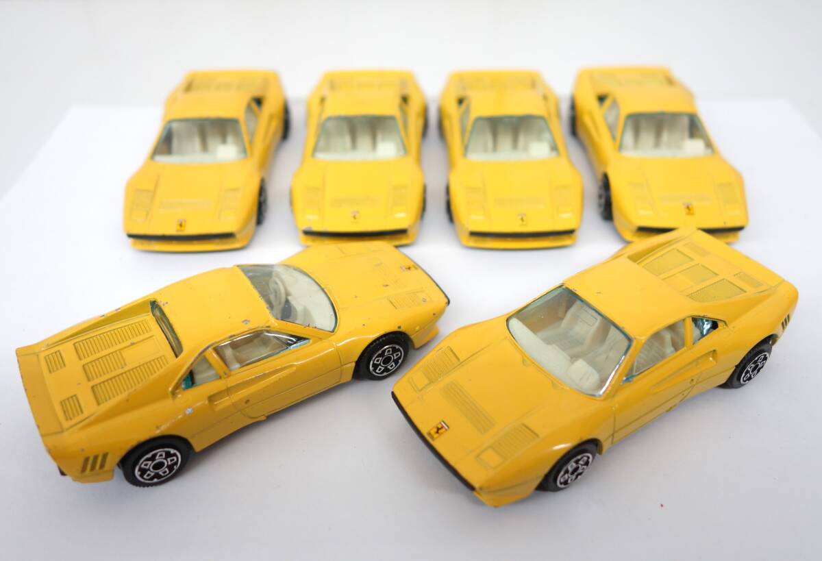 レトロコレクション 当時物 *Burago ブラーゴ 1/43*ダイキャストトイ ミニカー*Ferrari GTO フェラーリ*YELLOW x6 *MADE IN ITALY 拍卖