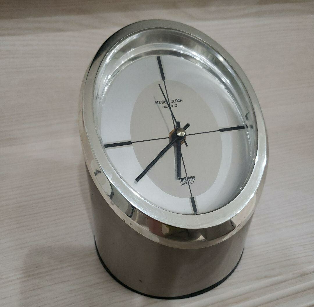 置時計 昭和 ツインバード レトロ METALCLOCK 昭和レトロ 時計 置き時計拍卖