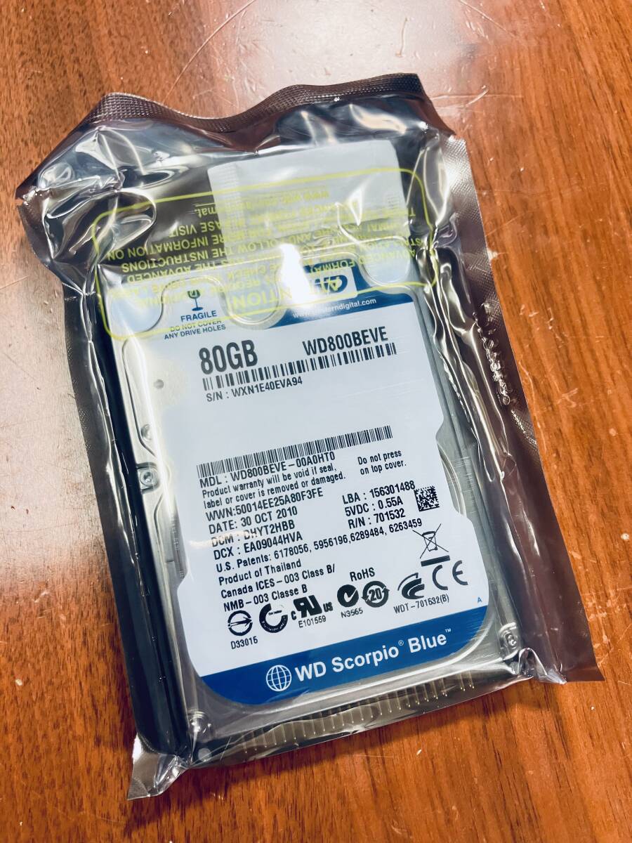 R8132A-YP+【未使用/未開封】 ウエスタンデジタル WD HDD / 80GB / ビンテージ / WD800BEVE /拍卖