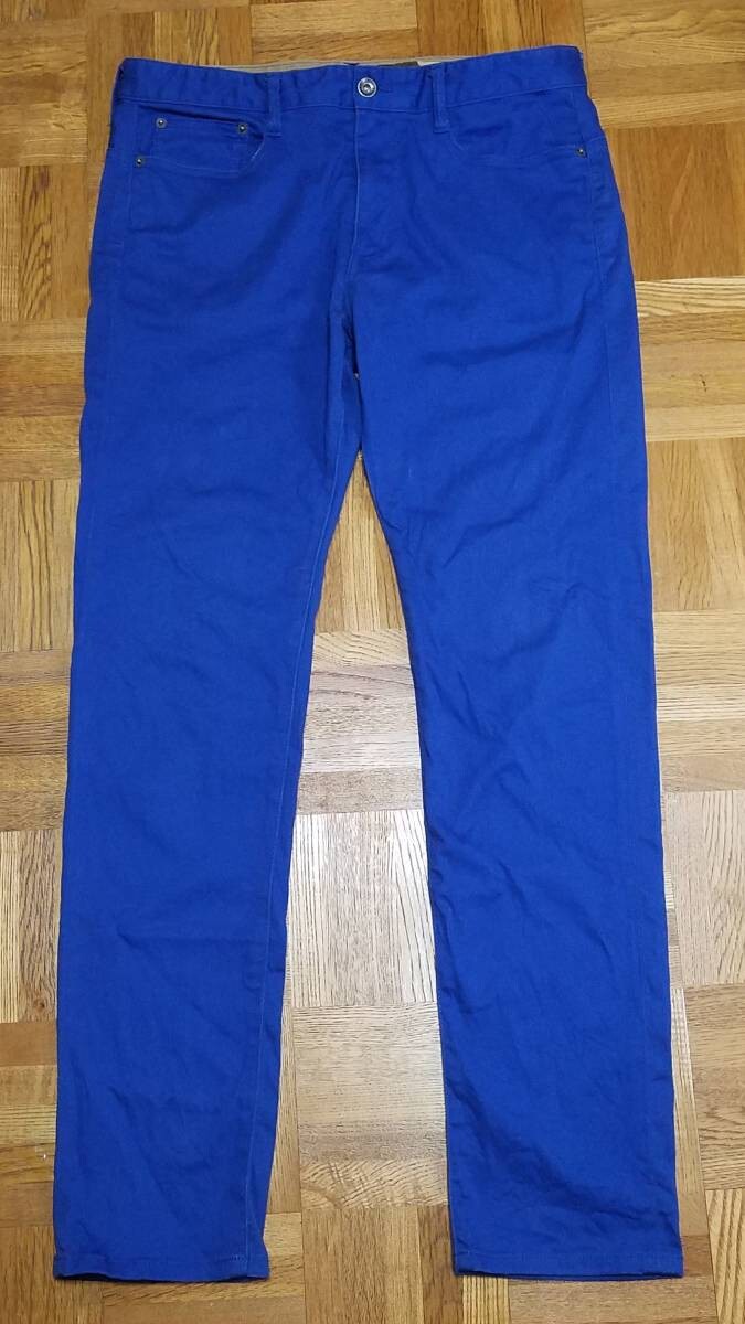 NANO UNIVERSE ナノユニバース メンズ ボトムス ジーンズ スラックス Lサイズ 鮮やか カラーパンツ イタリア カラパン LEON GQ拍卖