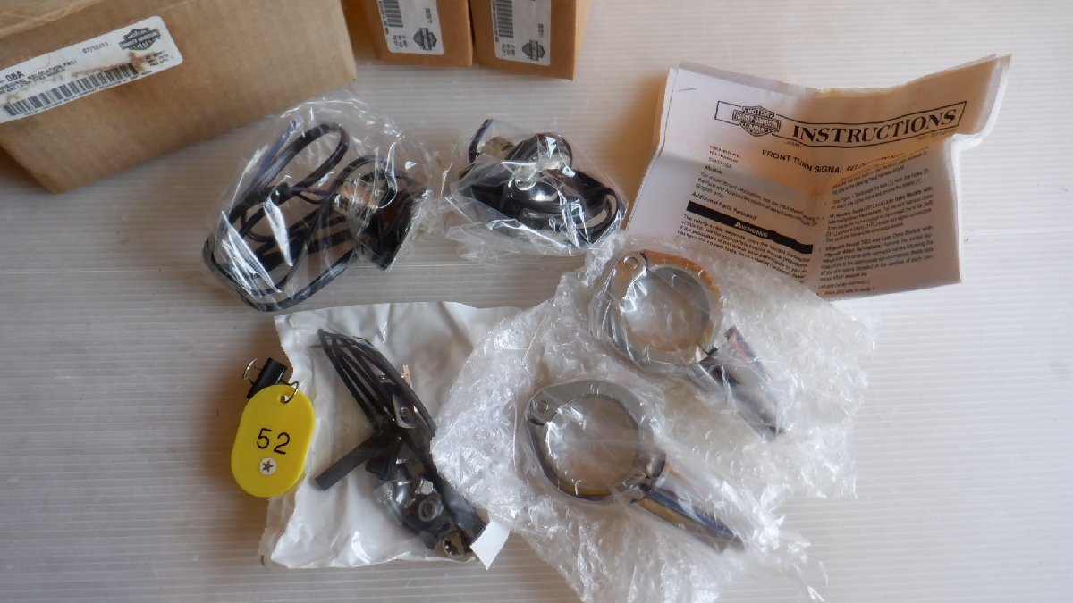 新品!ハーレー☆ダイナ☆フロントターンシグナルリロケーションキット☆ウィンカー移設キット拍卖