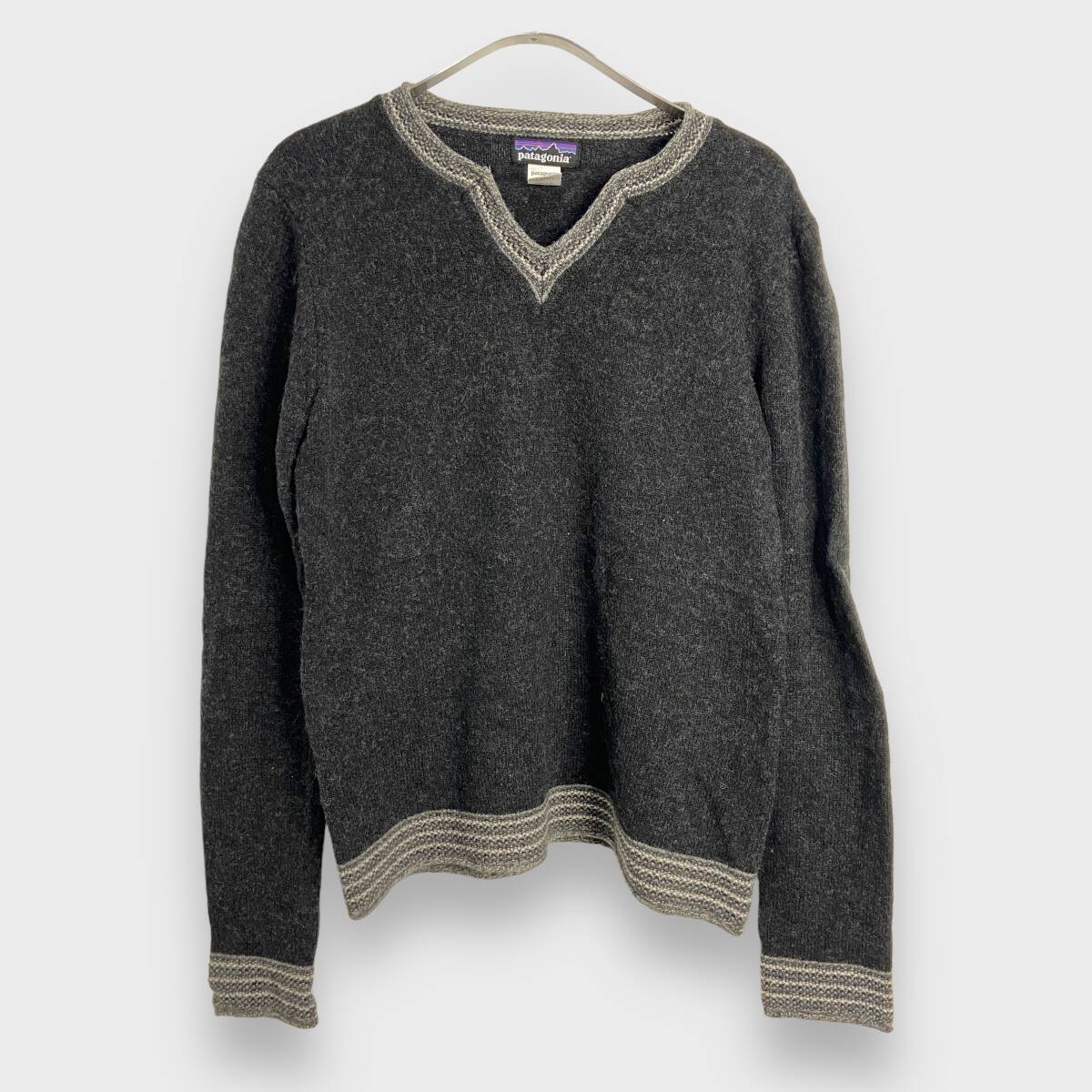 送料無料☆Patagonia☆パタゴニア☆ウールセーター☆レディースL☆黒系☆G24M拍卖