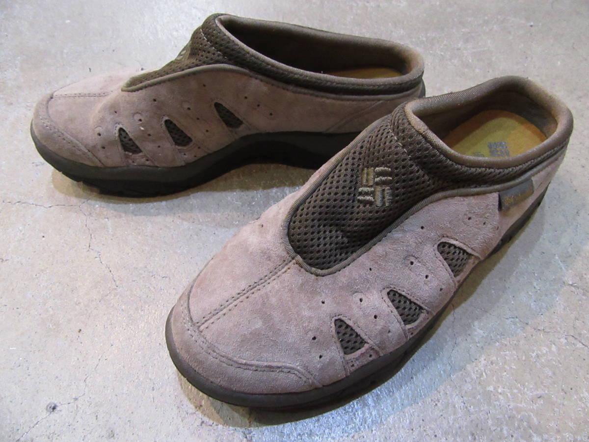 ☆☆送料無料☆☆Columbia☆スエードスリッポンクロッグシューズ☆ベージュ☆23.5cm☆G9☆拍卖