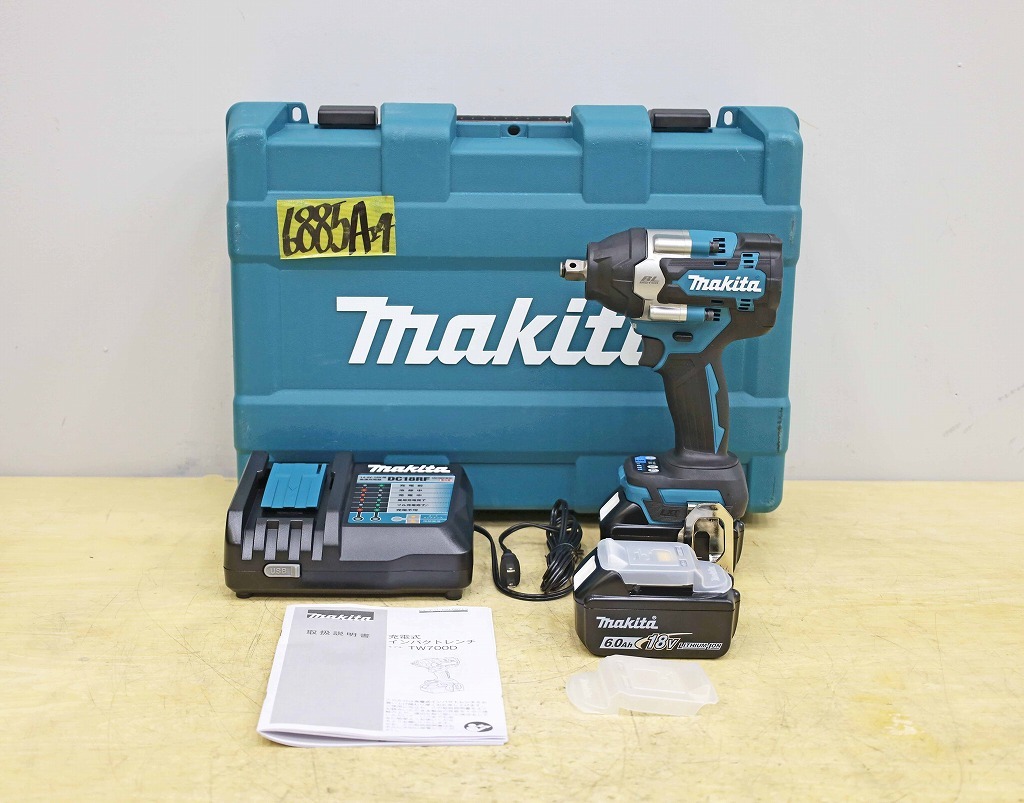 6885A24 未使用 makita マキタ 充電式インパクトレンチ TW700DRGX 締付工具拍卖