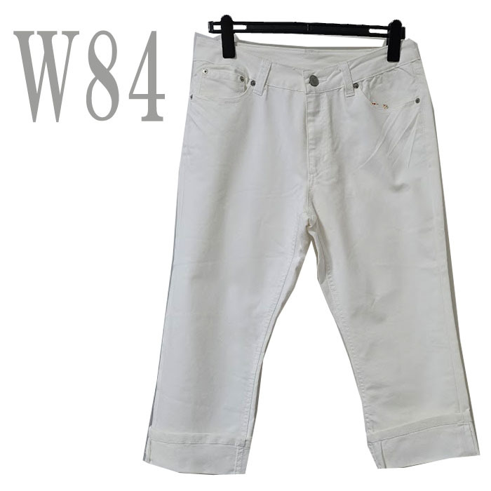 ●新品/デニムパンツ/W84/オフ白系/ストレッチ/レディース●f10277拍卖