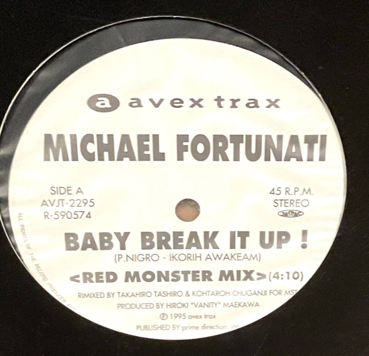 【ユーロビート 試聴】 MICHAEL FORTUNATI - BABY BREAK IT UP (RED MONSTER MIX) 松本みつぐavex シュリンクカバー拍卖
