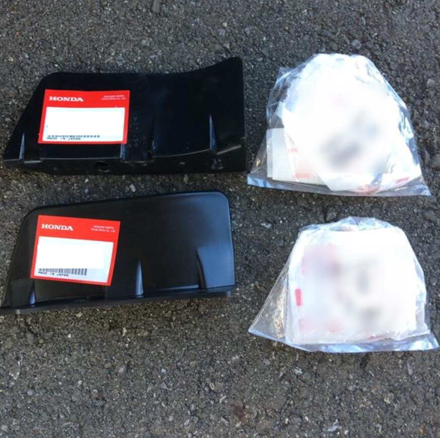 未使用 ホンダ 純正 S2000 フロント ストレイキ AP2 TYPE-S 左右セット ボルトワッシャー クリップ 付き HONDAgenuine Front strakes LRset拍卖