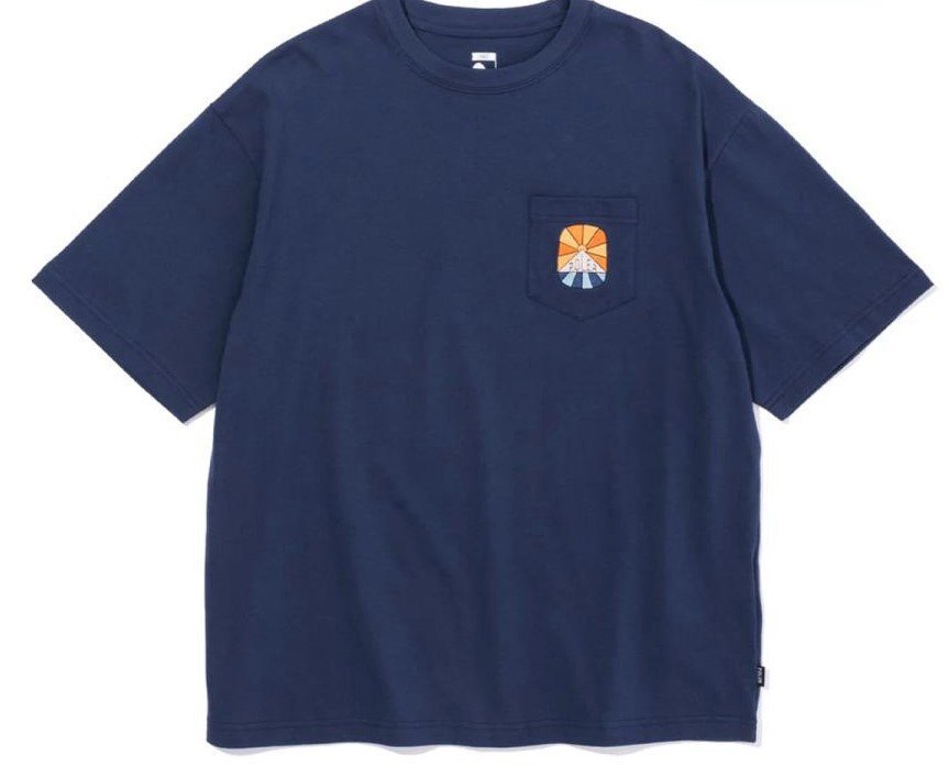 セール20% ポーラー POLER SUNNY DAYZ サニーデイズ リラックスフィット 刺繍 ポケット Tシャツ 半袖 241MCV0231 紺 XL メンズ拍卖