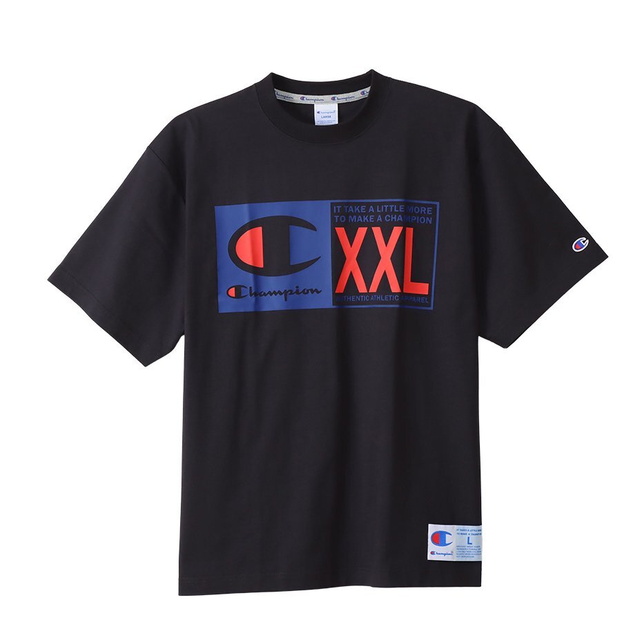 セール25% Champion チャンピオン アクションスタイル C XXL Tシャツ 半袖 綿100% 黒 M C3-X326 メンズ 人気拍卖
