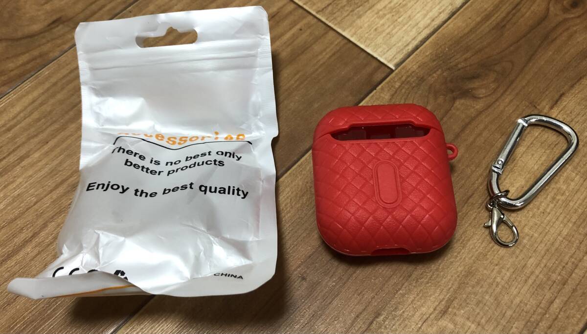 AirPods ケース AirPods第2世代と第1世代に適用(前のLEDライトが見える) 全面保護ケース Apple エアーポッズ カバー 赤色 RED J52拍卖