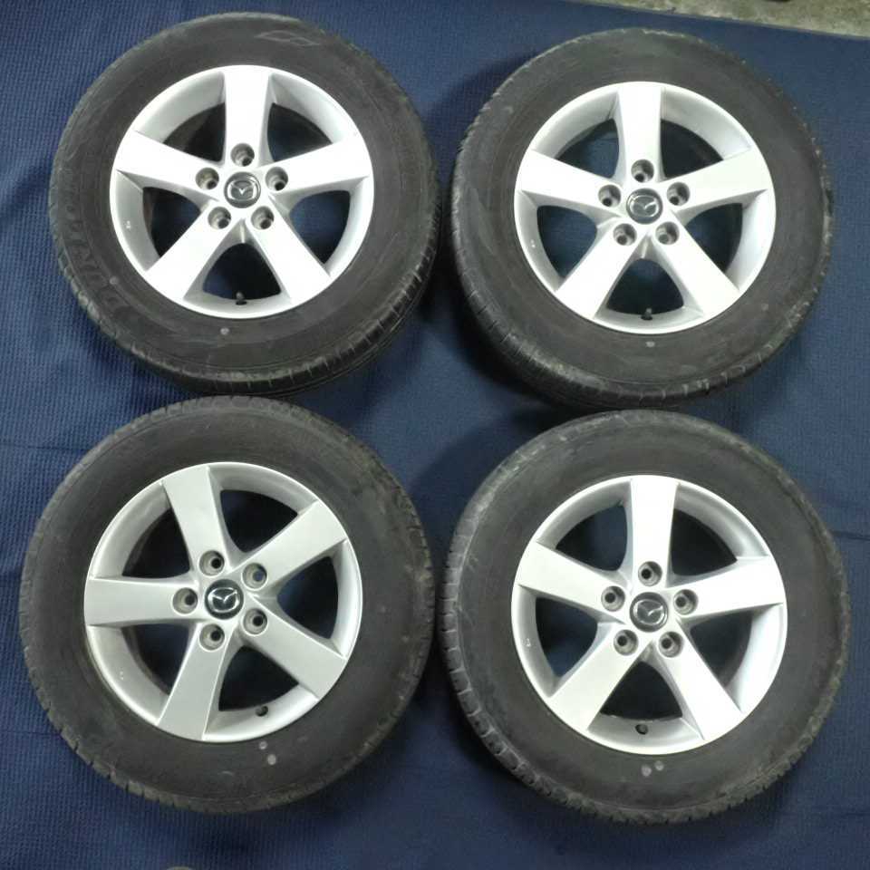平成28年 プレマシー CWFFW 純正 アルミホイール タイヤ 4本セット 5穴 195/65R15 中古 即決拍卖