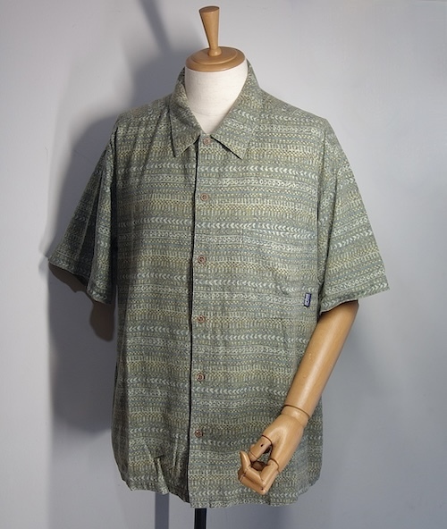 TK 美品 希少 97年 パタゴニア 『柄ボーダー』 半袖シャツ 香港製 90s拍卖