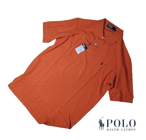 TK 希少 90s 00s 新品 タグ付 ラルフローレン 『素敵なオレンジカラー』 ポロシャツ 半袖シャツ L拍卖