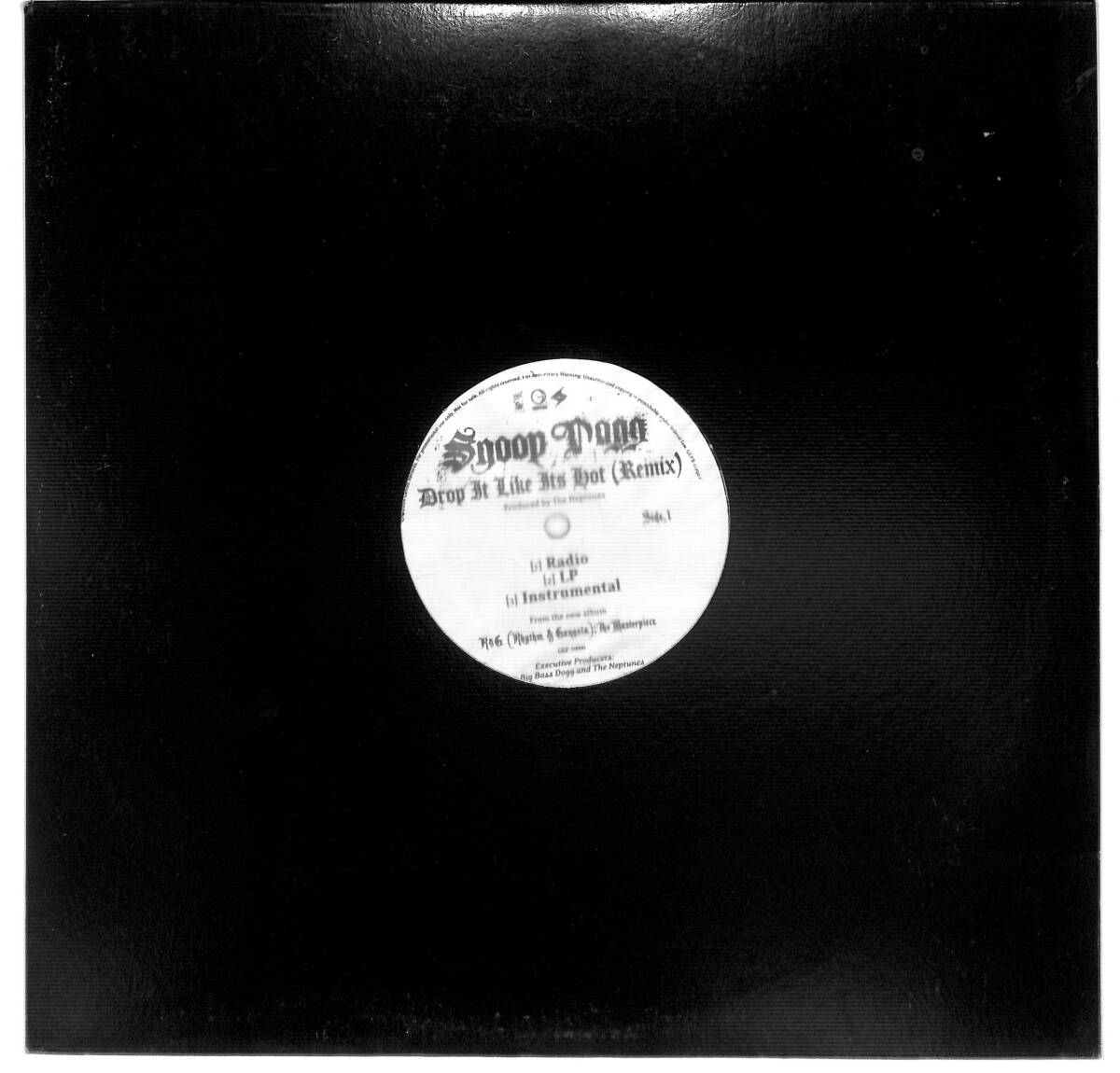 e5211/12/プロモ/Snoop Dogg/Drop It Like It's Hot (Remix)拍卖