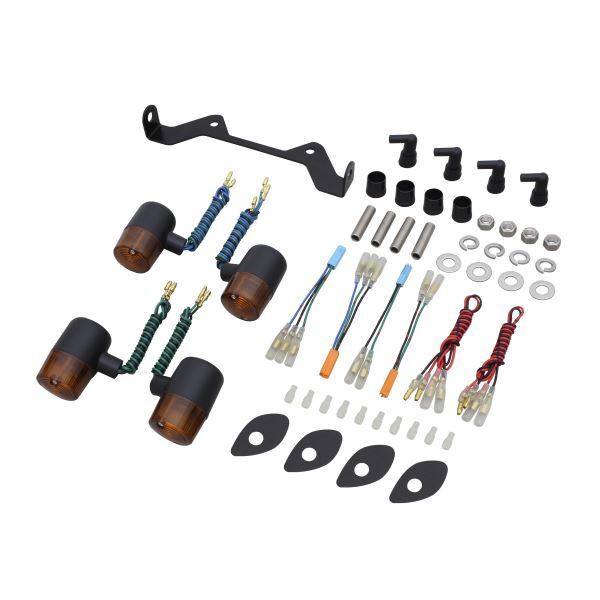レブル250/REBEL250(2017-2019) 用 クラシカル 71タイプ ウインカーKIT ブラックボディ/オレンジレンズ|ポッシュフェイス/POSH拍卖