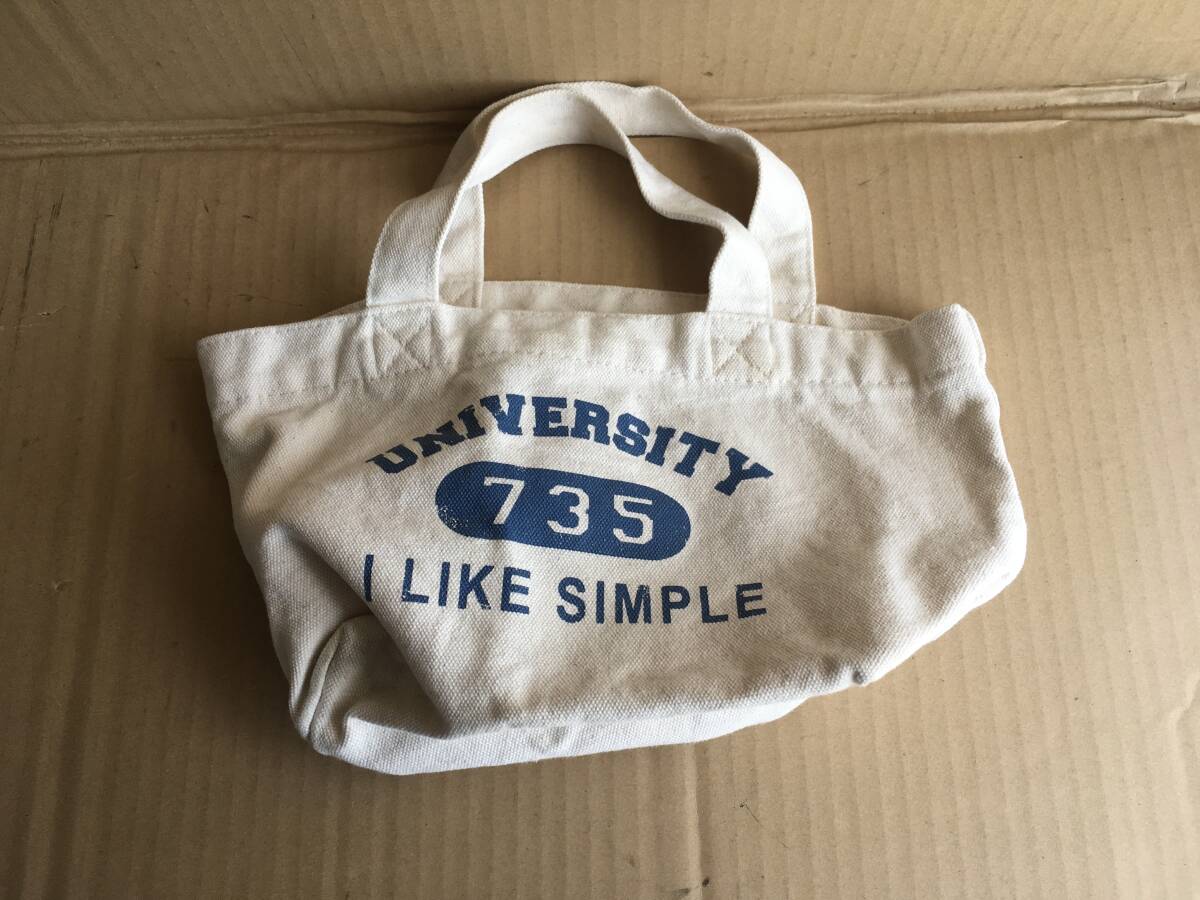 ・ミニトートバッグ/UNIVERSITY 735/布製拍卖