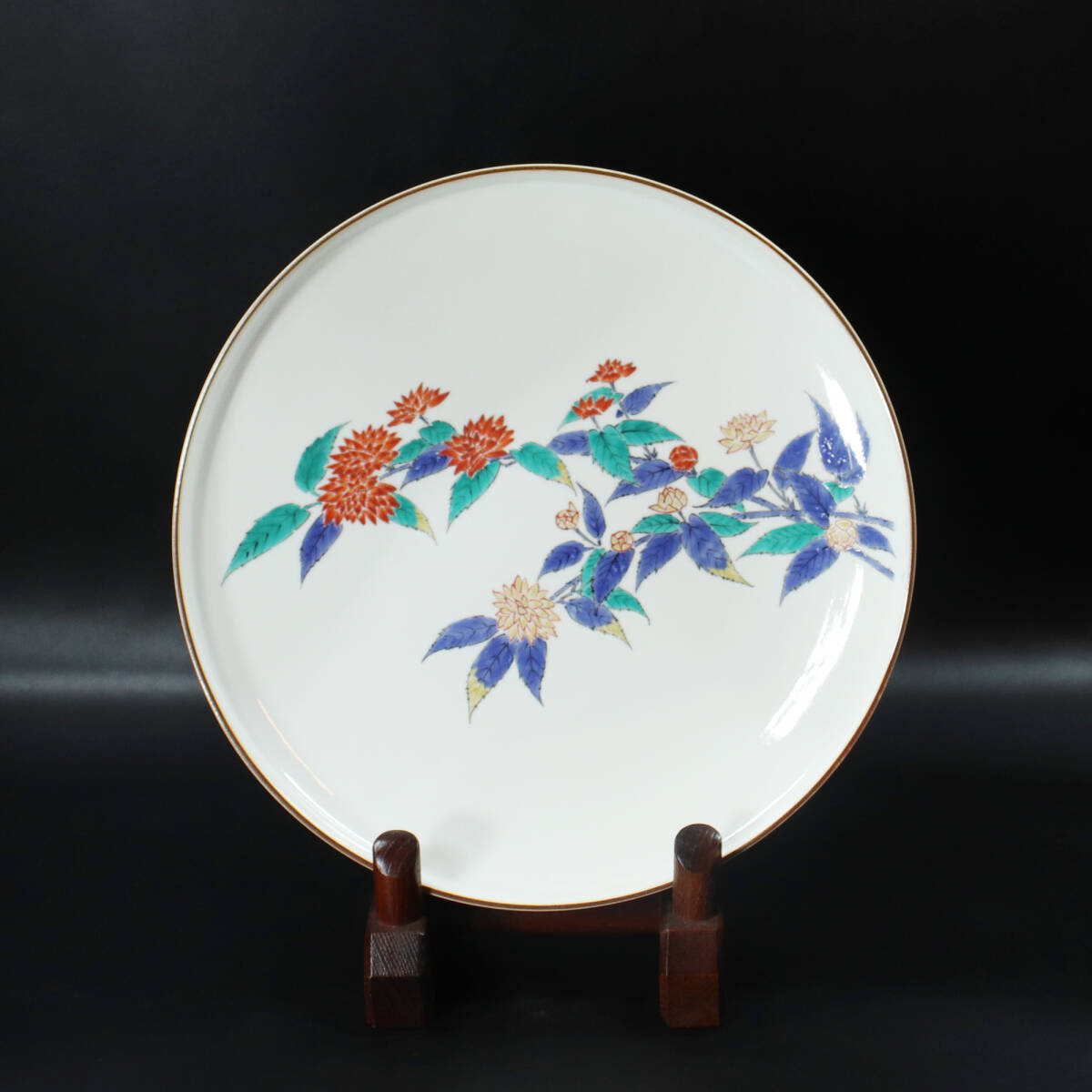 『十三代酒井田柿右衛門(人間国宝)』作/濁手 山吹文 陶額 <240712001>拍卖