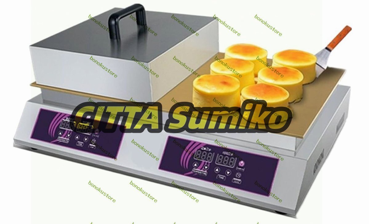 業務用ワッフルトースター 温度制御付き電気スフレマシン ベーカリー レストラン キオスク 食堂 スナック用 Double Head拍卖