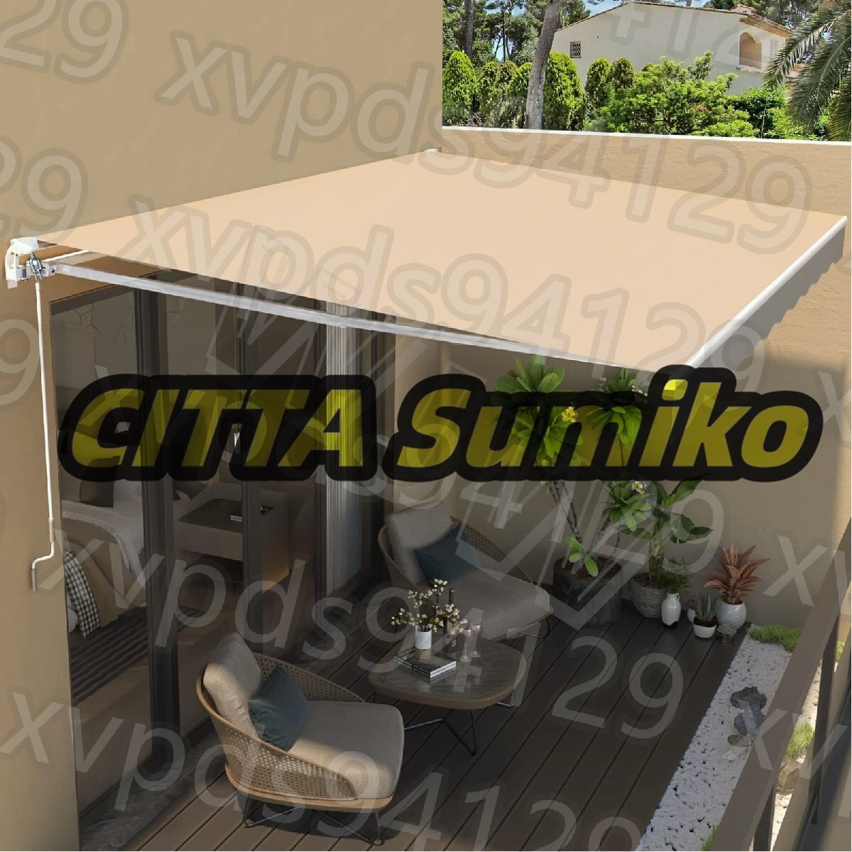 オーニングテント 伸縮式巻取式 サンシェード オーニング 新機能オーニング屋根 ベランダ 雨除け 格納式キャノピーオーニング テラス3*2M拍卖