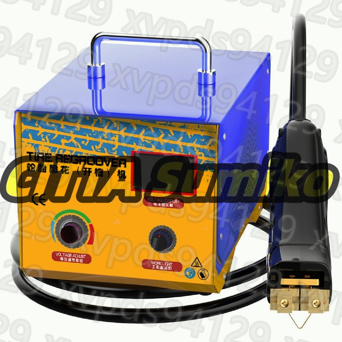 タイヤ溝入れ機 1000Wゴムタイヤリグルーバーマシンタイヤグルーバーツール 10個のU/V字型ブレード付き、幅: 3-20mm / 深さ: 7-16mm拍卖