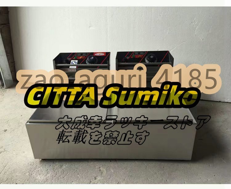 強くお勧め 電気フライヤー 業務用 二槽式 卓上電気フライヤー 温度調整 揚げ物 可能 ダブルシリンダー ステンレス鋼 F907拍卖