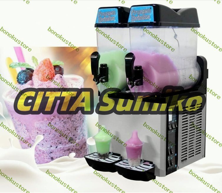 2X12Lタンク商業アイススラッシュマシンマルガリータ冷凍ドリンク冷却飲料製造機アイススラッシュメーカー冷凍ドリンク拍卖