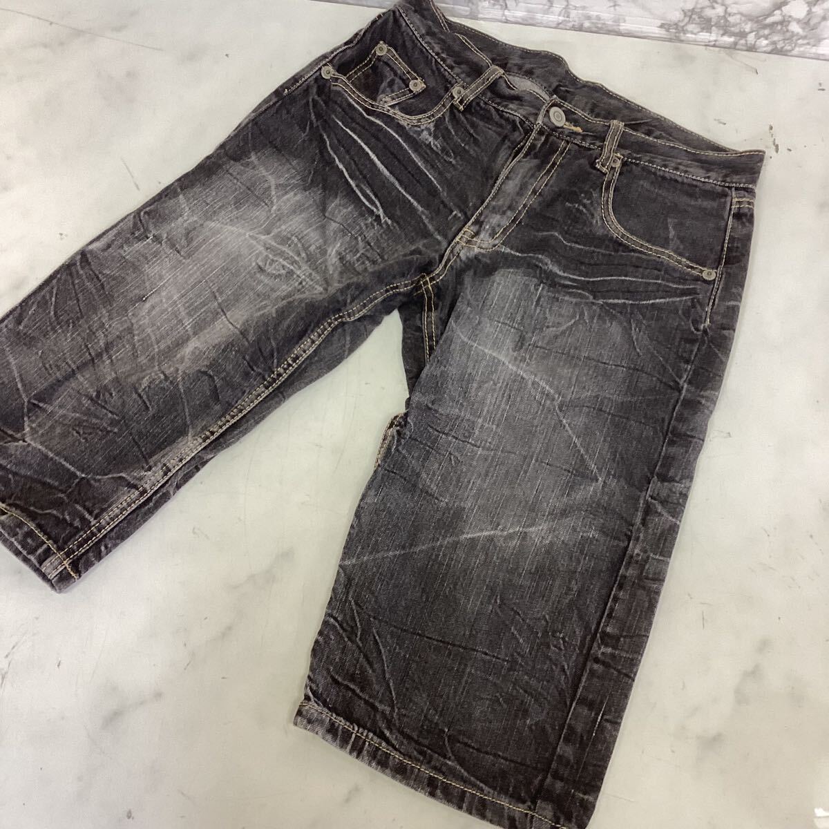 ハーフパンツ デニム メンズ ユニセックス? ウエスト76 サイズ5 (M173拍卖