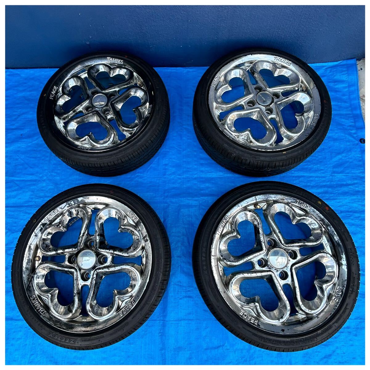 JEWELHEART アルミホイール 15インチ 4本 15×6.0J 4H アルミホイール バリ溝拍卖