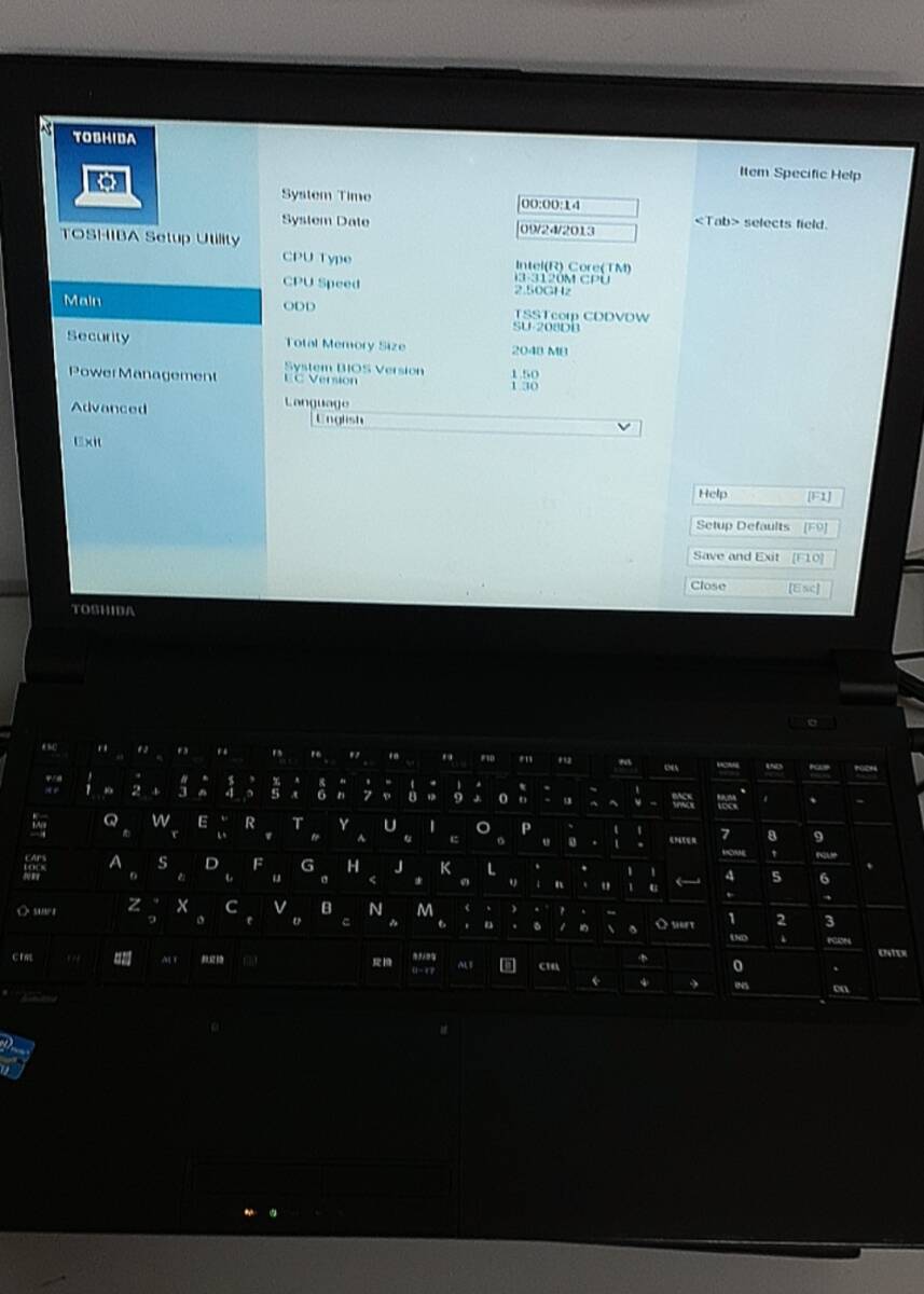 東芝dynabook/ノートPC/CPU i3-3120M/メモリ 2GB拍卖