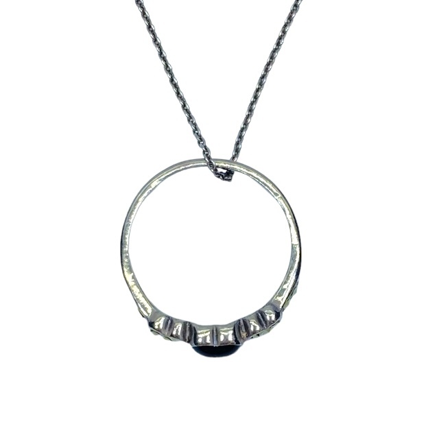 【未使用】SAINT LAURENT サンローラン ネックレス ペンダント アクセサリー リングネックレス ハート 小物 メタル シルバー拍卖