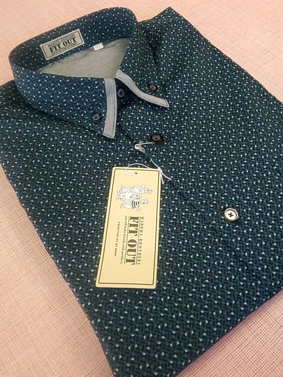 FIT OUT フィットアウト 新品 SALE!! 50%OFF 半額 送料無料 ボタンダウンシャツ 春秋冬 LLサイズ 綿100% ゆったり目 日本製 081007-99拍卖