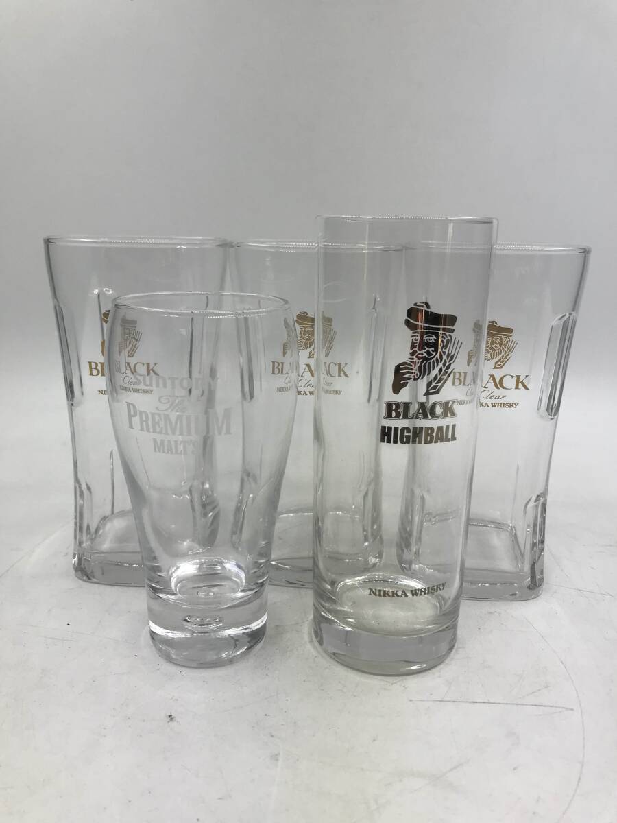タンブラー5個 まとめ売り ニッカ ヒゲのハイボールタンブラー ブラックハイボール サントリー ザ・プレミアム・モルツ★K1938T2拍卖