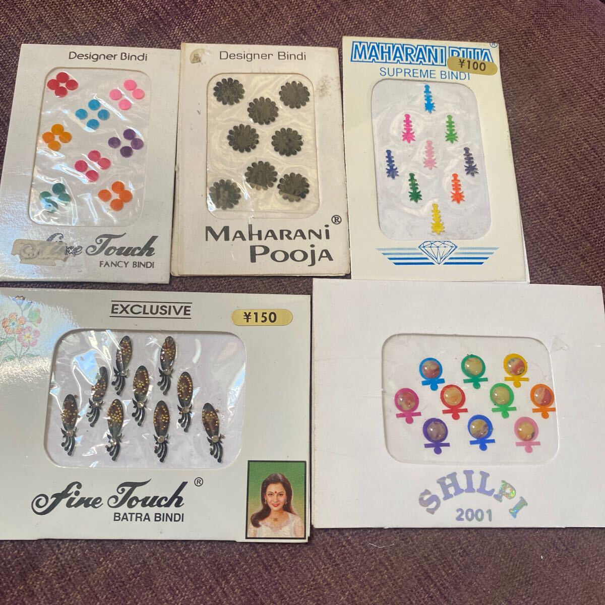 インド製☆ビンディシール 5シートセット24-C~ボディシールやネールアートにも!拍卖