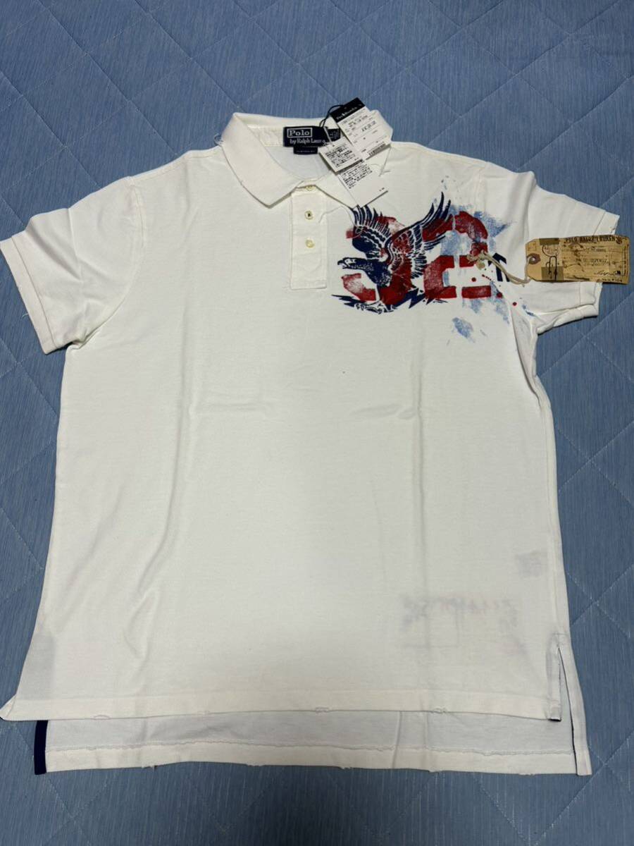 超レア Polo by Ralph Lauren ポロ ラルフローレン S/S ポロシャツ LL プリント 旧タグ ダブルアールエル RRL 新品未使用 デッドストック 拍卖