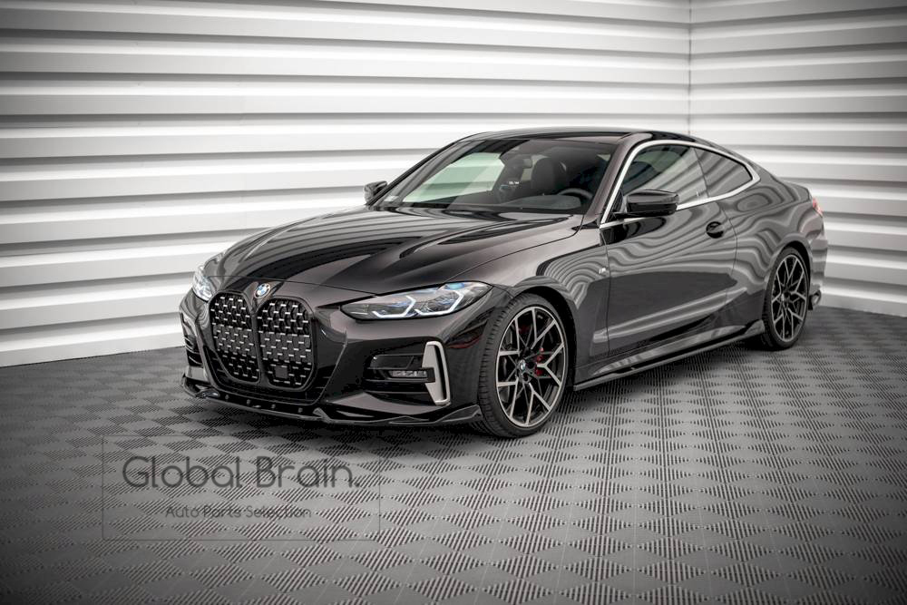 BMW 4シリーズ Mスポーツ G22 (2020-) フロント スプリッター スポイラー ver.2 / リップ エプロン バンパー ディフューザー スカート拍卖
